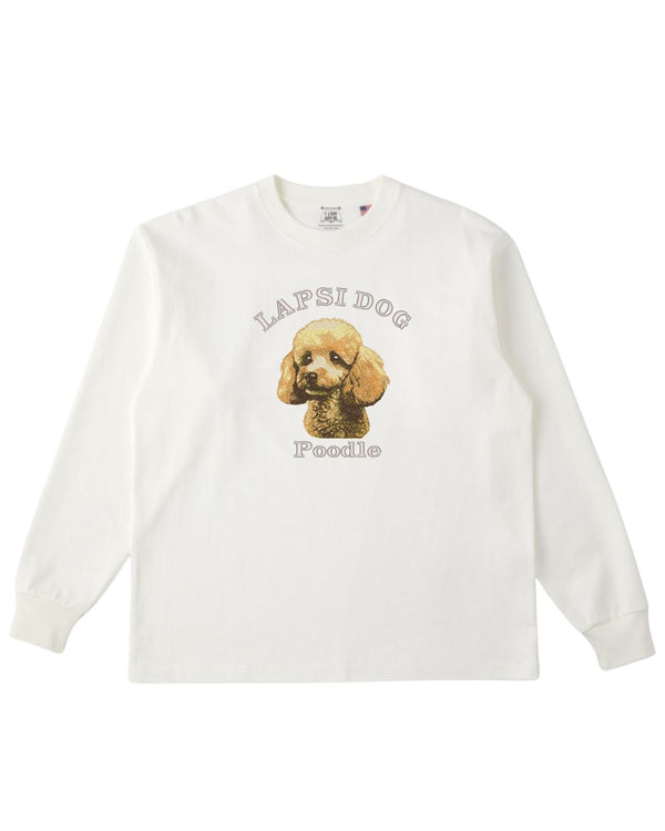 プードル ミディアム フェイス&サークルロゴ 刺繍 ロンT