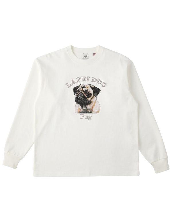 パグ ミディアム フェイス&サークルロゴ 刺繍 ロンT