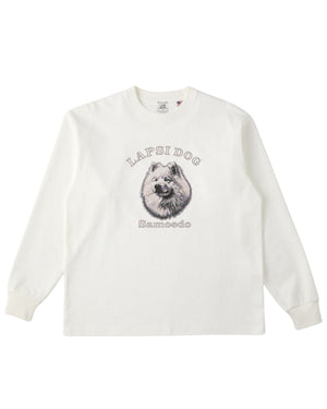 サモエド ミディアム フェイス&サークルロゴ 刺繍 ロンT