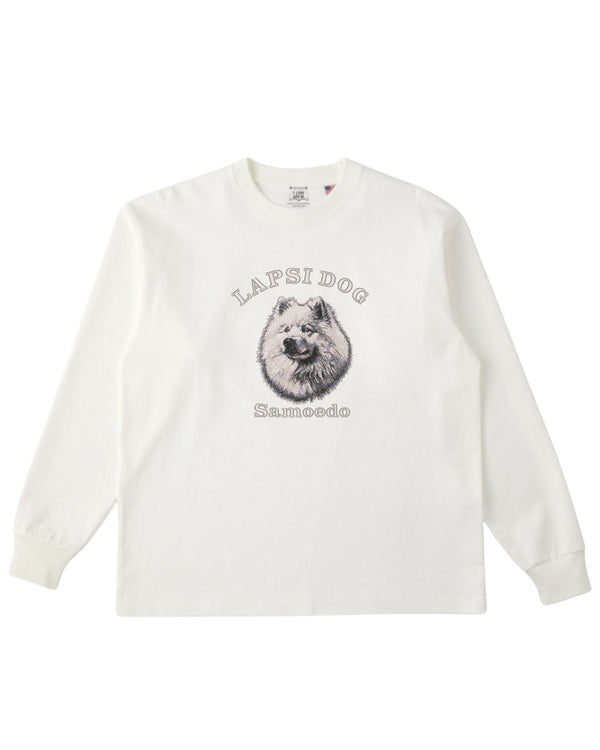 サモエド ミディアム フェイス&サークルロゴ 刺繍 ロンT