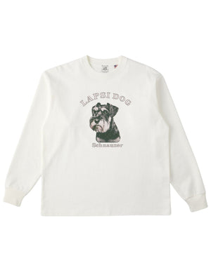 シュナウザー ミディアム フェイス&サークルロゴ 刺繍 ロンT