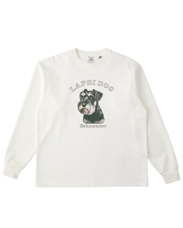 シュナウザー ミディアム フェイス&サークルロゴ 刺繍 ロンT