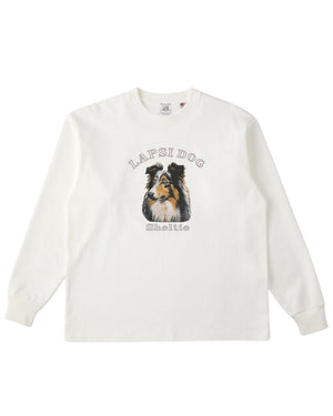 シェットランドシープドッグ ミディアム フェイス&サークルロゴ 刺繍 ロンT