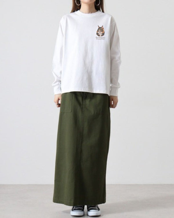 ラグドール フェイス&ロゴ 刺繍 ロンＴ