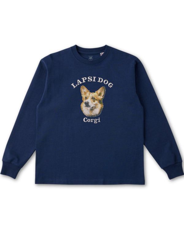 コーギー ミディアム フェイス&サークルロゴ 刺繍 ロンT