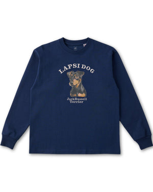 ジャックラッセルテリア ミディアム フェイス&サークルロゴ 刺繍 ロンT