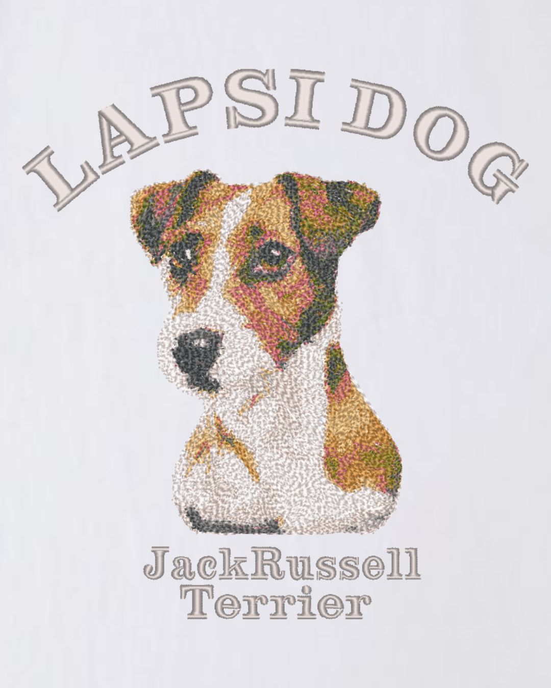 ジャックラッセルテリア ミディアム フェイス&サークルロゴ 刺繍 Tシャツ