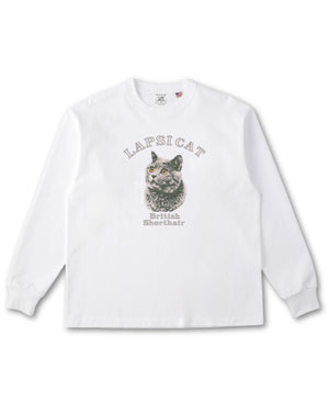 ブリッティッシュショートヘア ミディアム フェイス&サークルロゴ 刺繍 ロンＴ