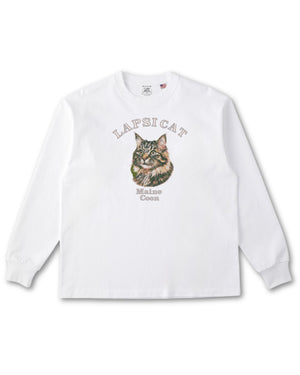 メインクーン ミディアム フェイス&サークルロゴ 刺繍 ロンＴ