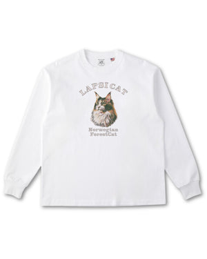 ノルウェージャンフォレストキャット ミディアム フェイス&サークルロゴ 刺繍 ロンＴ