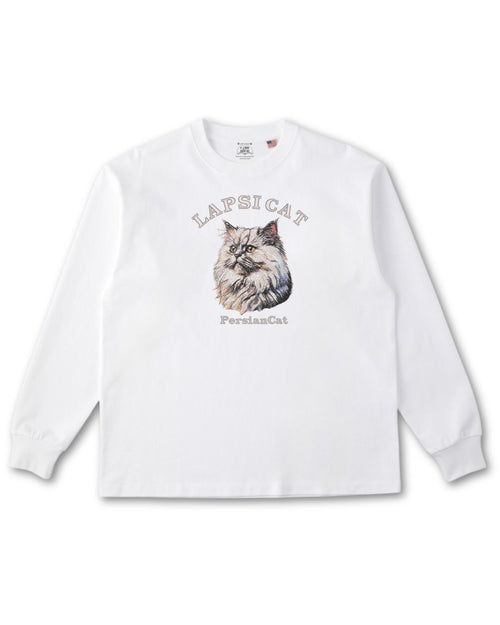ペルシャ猫 ミディアム フェイス&サークルロゴ 刺繍 ロンＴ