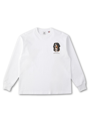 バーニーズマウンテンドッグ フェイス&ロゴ 刺繍 ロンT