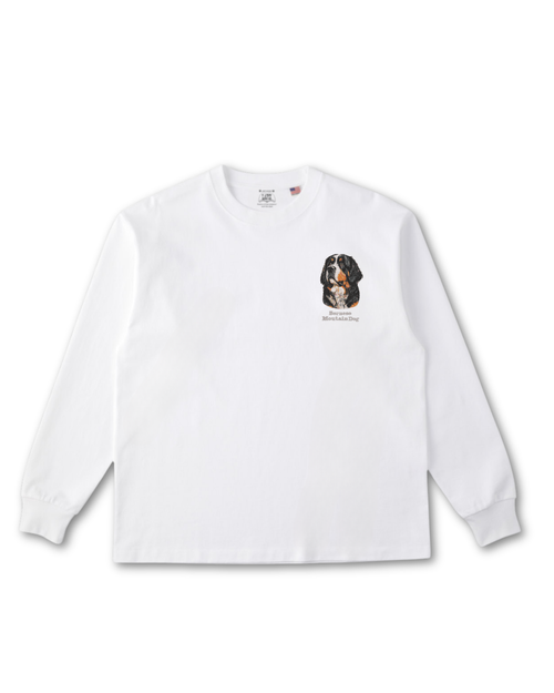 バーニーズマウンテンドッグ フェイス&ロゴ 刺繍 ロンT