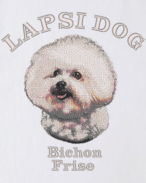 ビションフリーゼ ミディアム フェイス&サークルロゴ 刺繍 ロンT