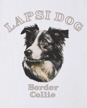 ボーダーコリー ミディアム フェイス&サークルロゴ 刺繍 ロンT