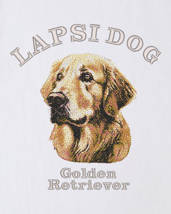 ゴールデンレトリバー ミディアム フェイス&サークルロゴ 刺繍 ロンT