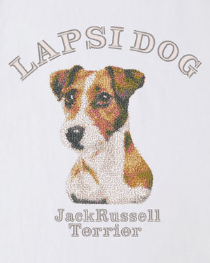 ジャックラッセルテリア ミディアム フェイス&サークルロゴ 刺繍 ロンT