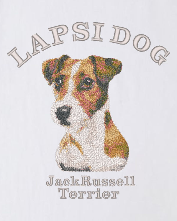 ジャックラッセルテリア ミディアム フェイス&サークルロゴ 刺繍 ロンT