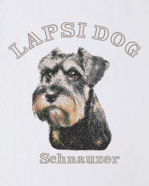 シュナウザー ミディアム フェイス&サークルロゴ 刺繍 ロンT