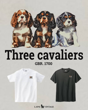 LAPSI Three dog series cavalier Tee