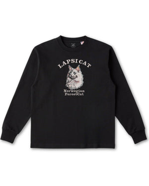ノルウェージャンフォレストキャット ミディアム フェイス&サークルロゴ 刺繍 ロンＴ
