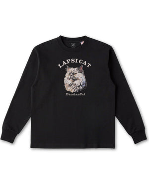ペルシャ猫 ミディアム フェイス&サークルロゴ 刺繍 ロンＴ