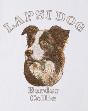 ボーダーコリー ミディアム フェイス&サークルロゴ 刺繍 ロンT