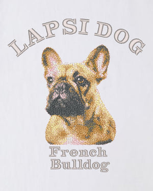 フレンチブルドッグ ミディアム フェイス&サークルロゴ 刺繍 ロンT