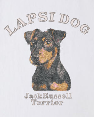 ジャックラッセルテリア ミディアム フェイス&サークルロゴ 刺繍 ロンT