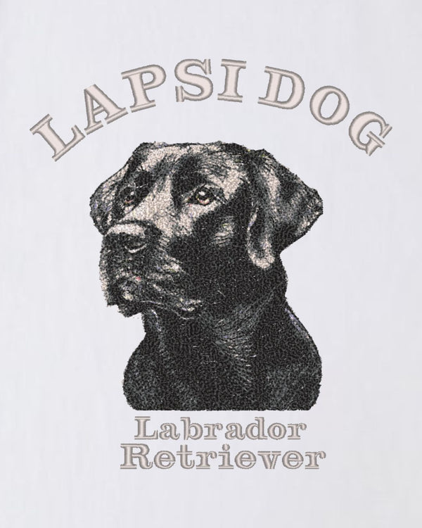 ラブラドールレトリバー ミディアム フェイス&サークルロゴ 刺繍 ロンT