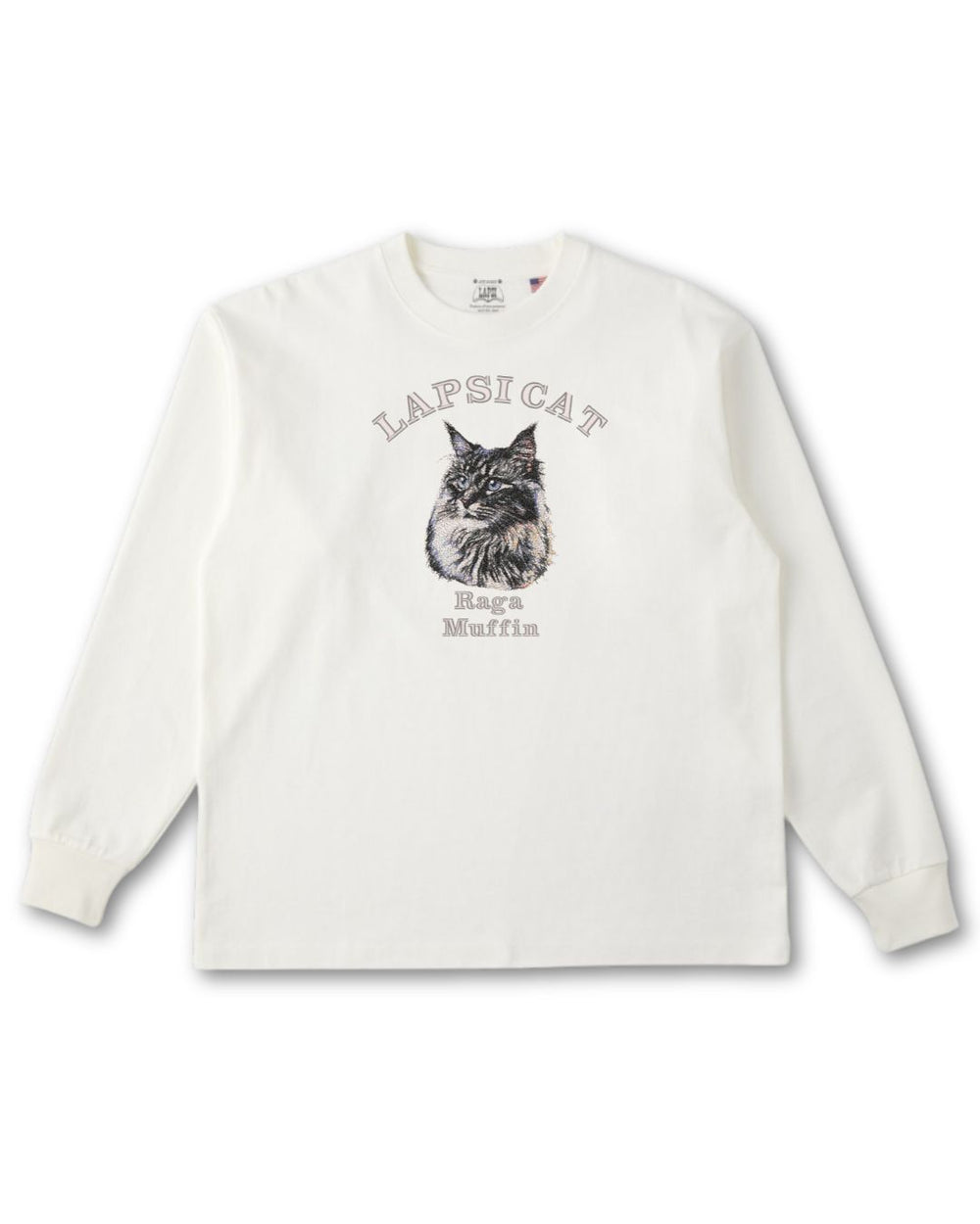 ラガマフィン ミディアム フェイス&サークルロゴ 刺繍 ロンＴ