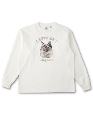 ラグドール ミディアム フェイス&サークルロゴ 刺繍 ロンＴ