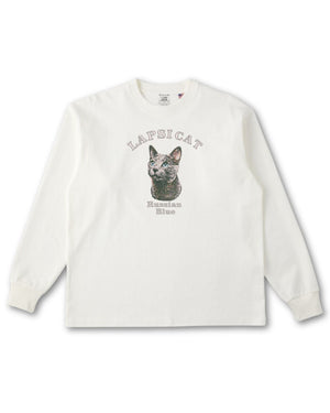 ロシアンブルー ミディアム フェイス&サークルロゴ 刺繍 ロンＴ