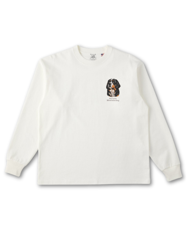 バーニーズマウンテンドッグ フェイス&ロゴ 刺繍 ロンT