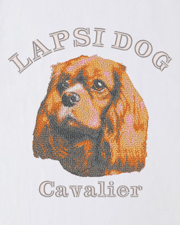 キャバリア ミディアム フェイス&サークルロゴ 刺繍 ロンT