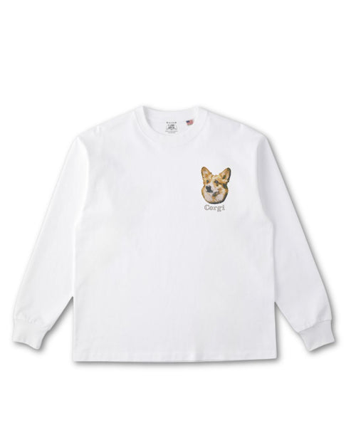 コーギー フェイス&ロゴ 刺繍 ロンT
