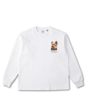 ヨークシャーテリア フェイス&ロゴ 刺繍 ロンT