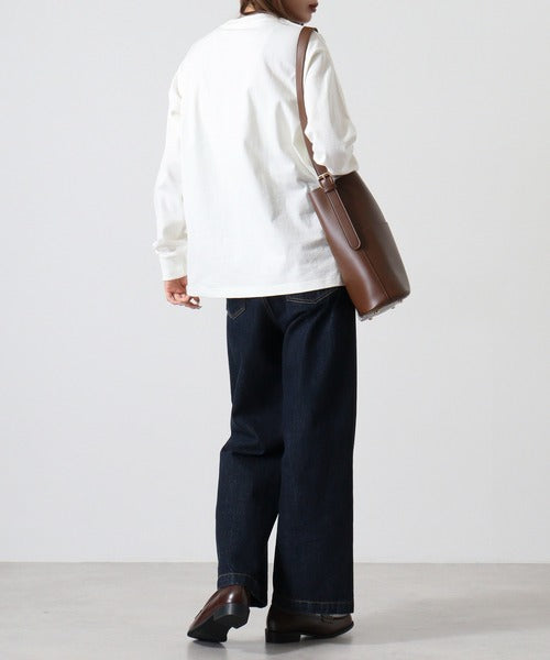 サモエド ミディアム フェイス&サークルロゴ 刺繍 ロンT