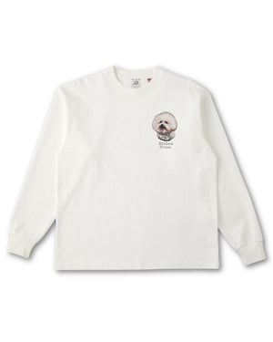 ビションフリーゼフェイス&ロゴ 刺繍 ロンT