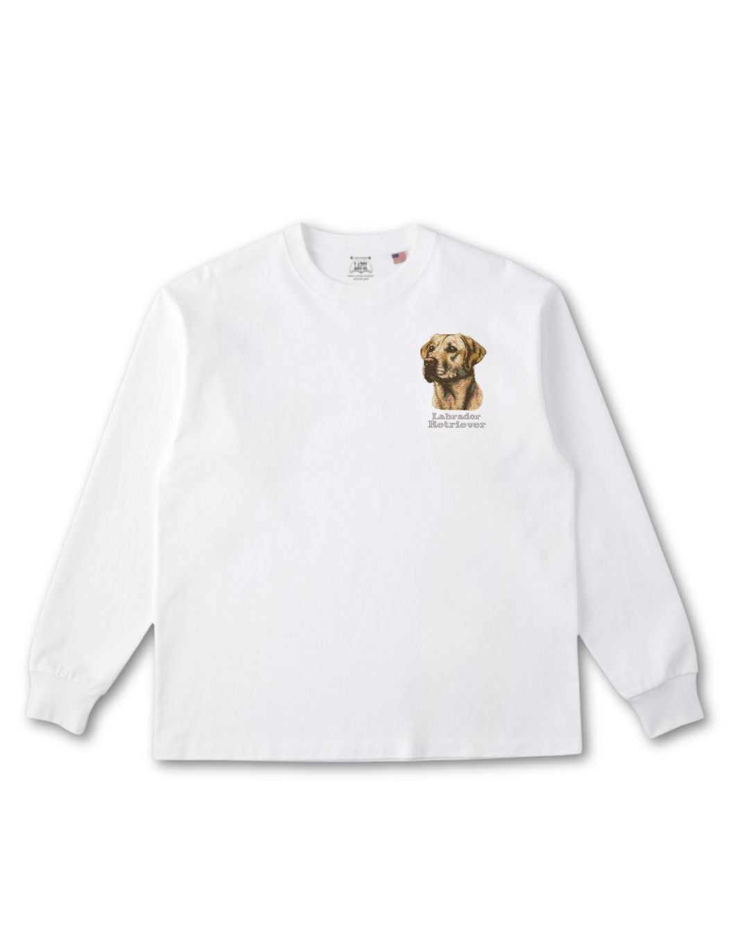 ラブラドールレトリバー フェイス&ロゴ 刺繍 ロンT