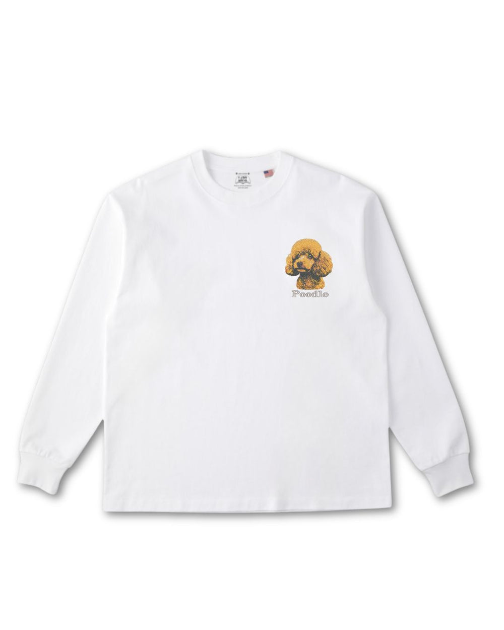 プードル フェイス&ロゴ 刺繍 ロンT