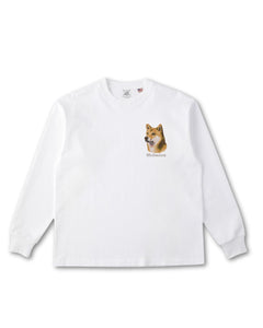 柴犬 フェイス&ロゴ 刺繍 ロンT