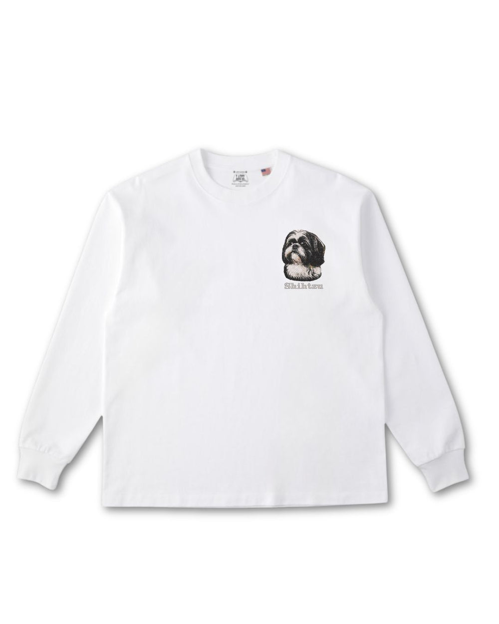 シーズー フェイス&ロゴ 刺繍 ロンT