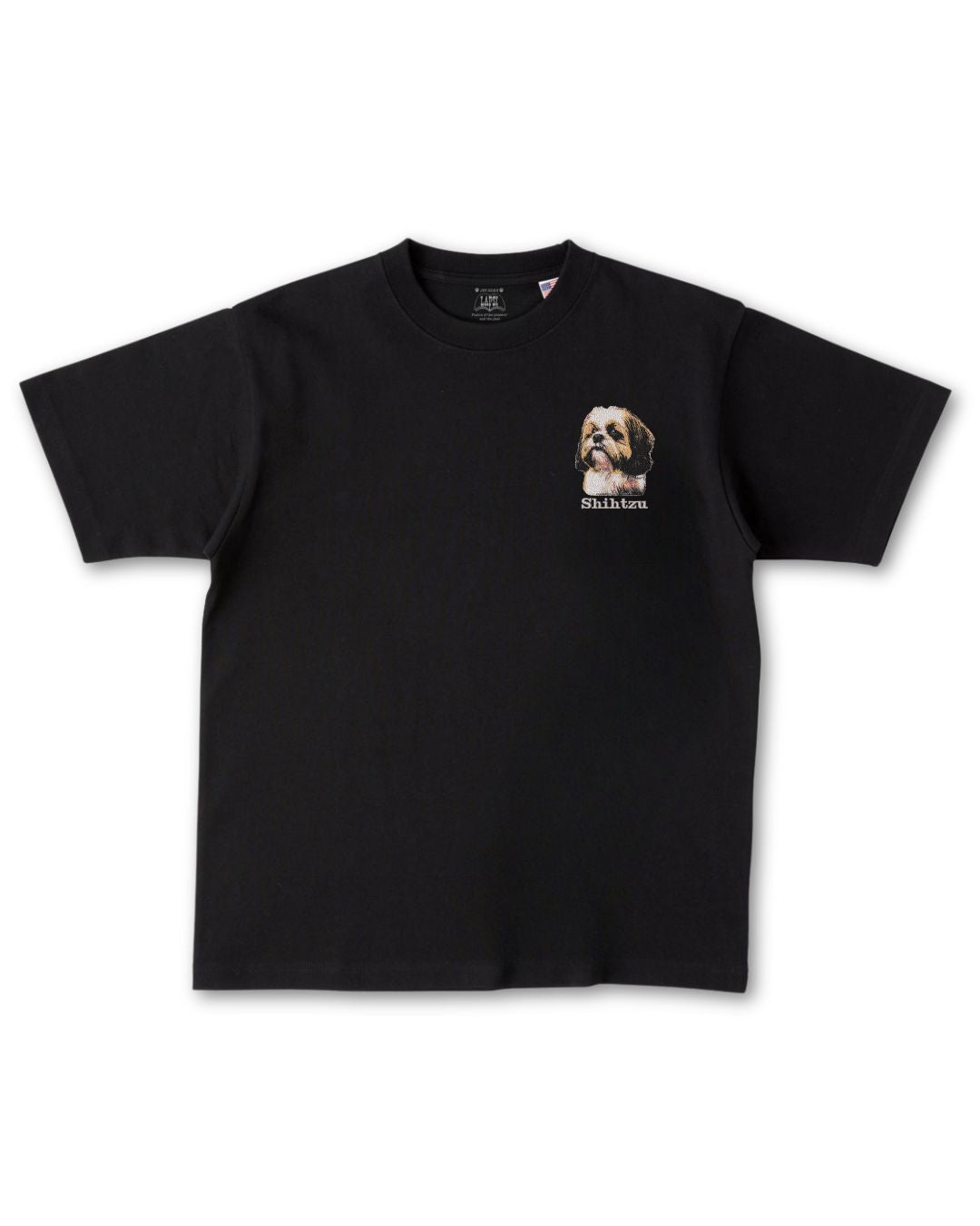 シーズー フェイス&ロゴ 刺繍 Tシャツ