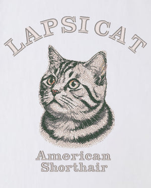 アメリカンショートヘア ミディアム フェイス&サークルロゴ 刺繍 ロンＴ