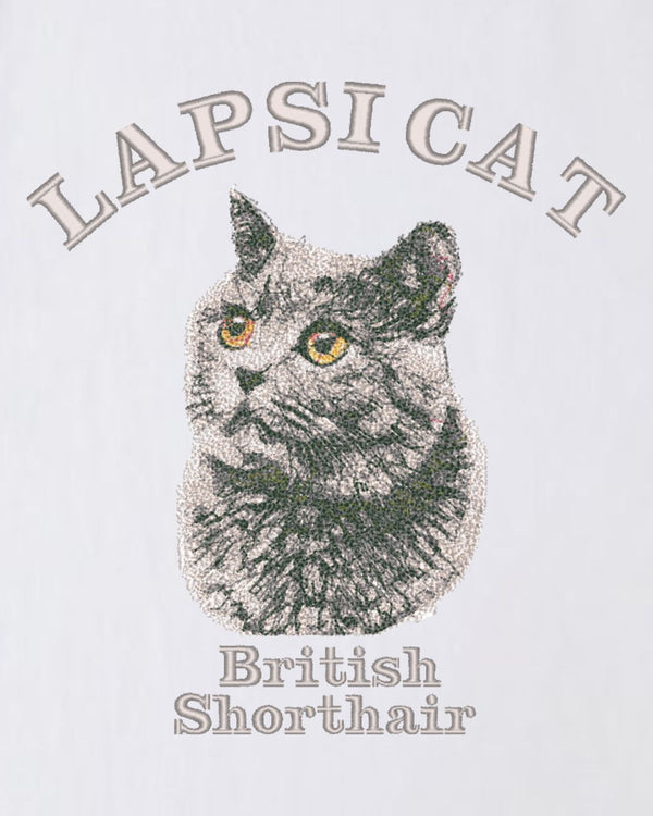ブリッティッシュショートヘア ミディアム フェイス&サークルロゴ 刺繍 ロンＴ