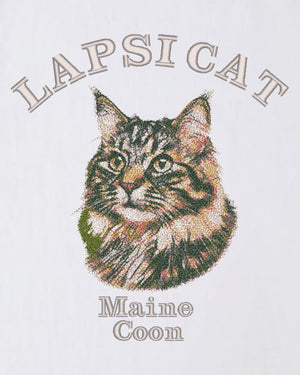 メインクーン ミディアム フェイス&サークルロゴ 刺繍 Tシャツ