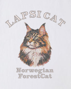 ノルウェージャンフォレストキャット ミディアム フェイス&サークルロゴ 刺繍 ロンＴ