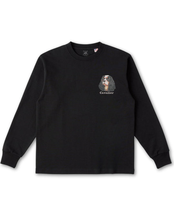 キャバリア フェイス&ロゴ 刺繍 ロンT