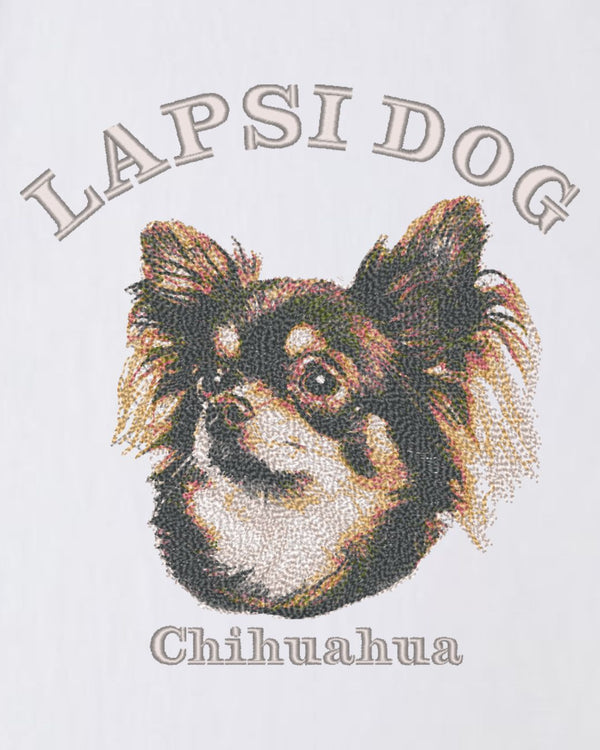 チワワ ミディアム フェイス&サークルロゴ 刺繍 ロンT